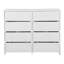 Commode 8 tiroirs avec grands tiroirs en tissu, blanc-416751545