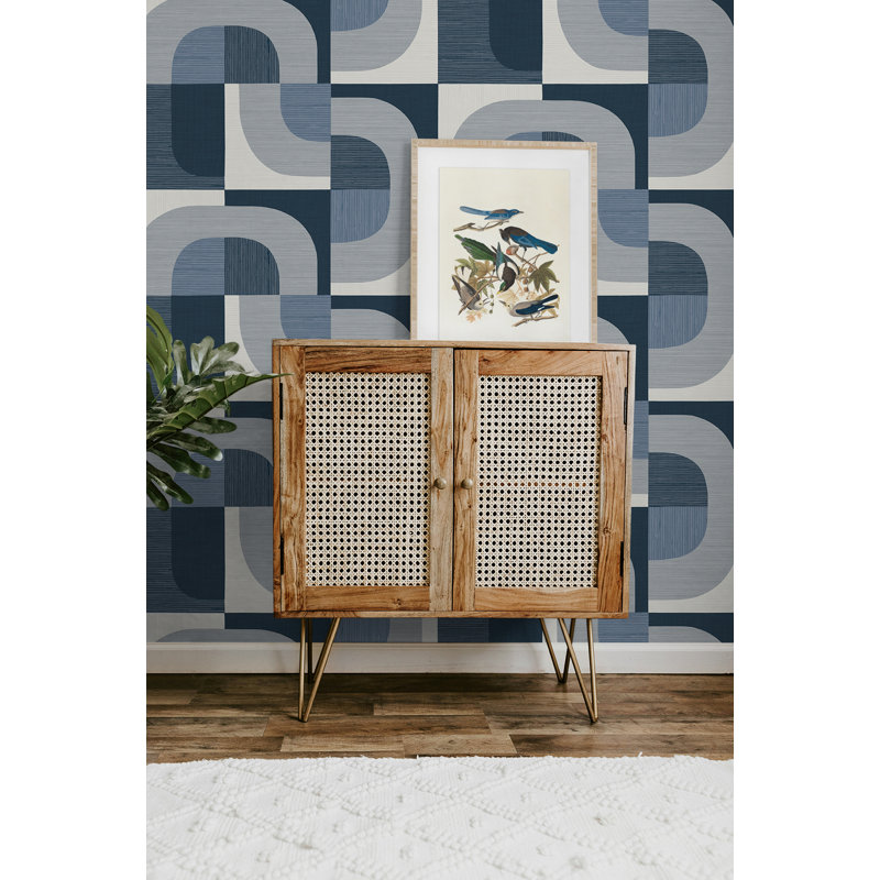 Papier peint Ivy Bronx Designs Tampere, Bleu