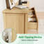 Commode 6 tiroirs cannelés, commode 6 tiroirs de 47 po de largeur avec panneau ondulé double, armoire de rangement en bois pour chambre d'enfant-2025974457
