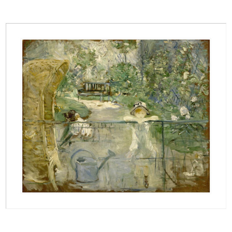 «The Basket Chair» par Berthe Morisot - Estampe numérique encadrée, H 33,5 po x l 39,39 po