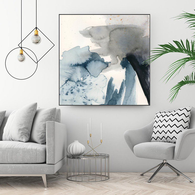 «Winter actuel III», toile encadrée par Giant Art, H 20 po x l 20 po
