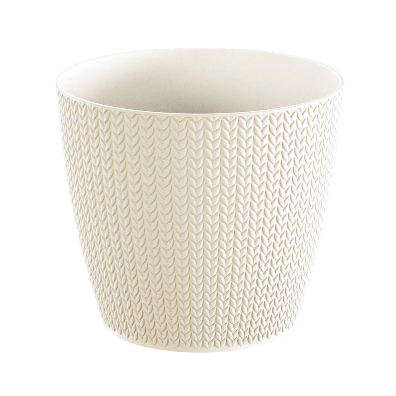 Caffrey Pot Planter, Cream, 11.2cm H x 12.8cm W x 12.8cm D, Individual