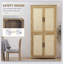 Armoire de rangement 64 po en rotin avec tablette réglable