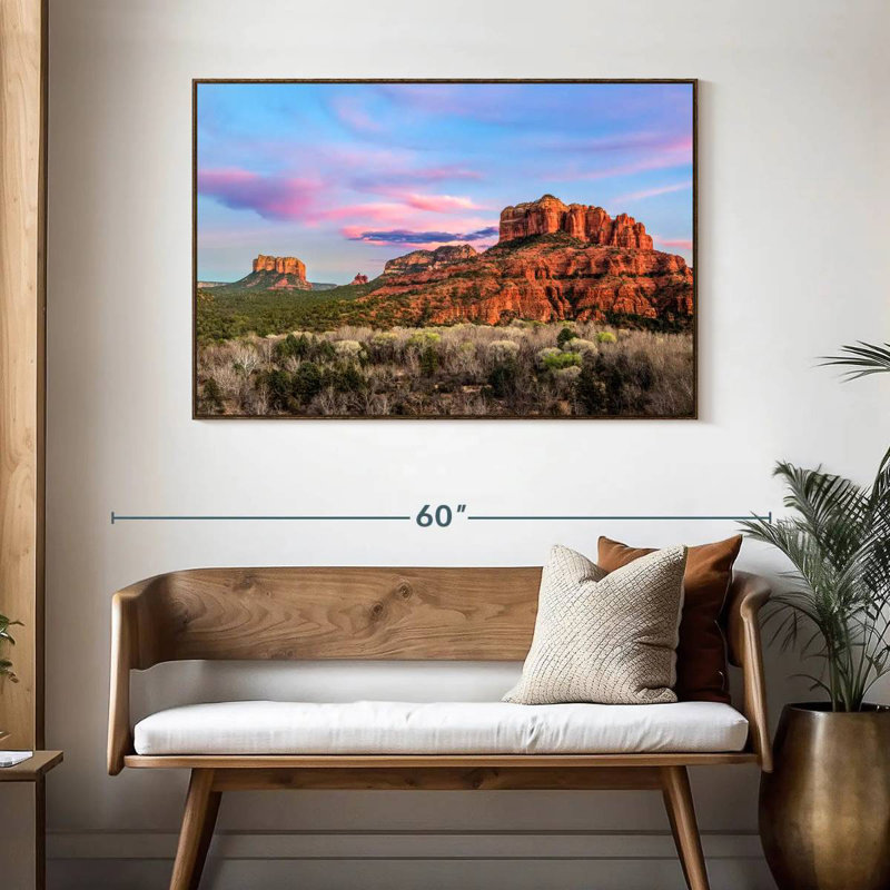 Sedona Rock Formations, Cadre flottant en noyer, 46 po x 31 po