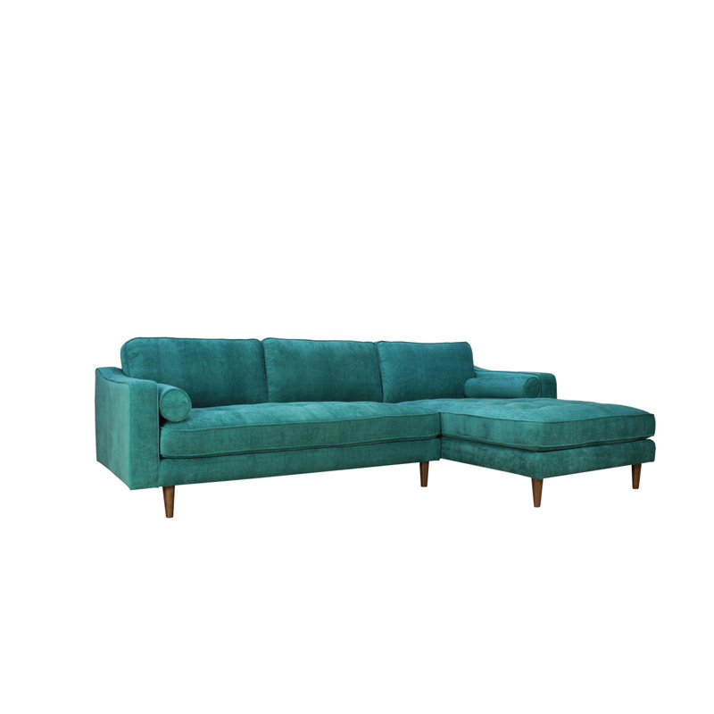 Canapé moderne Anderson Raf modulaire bleu denim, Turquoise