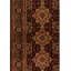 Tapis vin / bleu marine en laine noué à la main de conception unique 5 pi 9 po x 8 pi 9 po