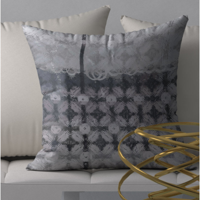 Abstract Throw Pillow, 18" H x 18" W