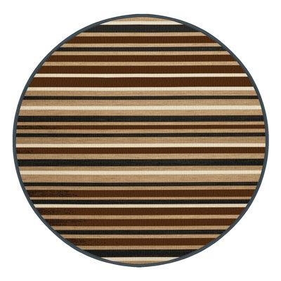  Tapis lavable rayé beige clair cognac