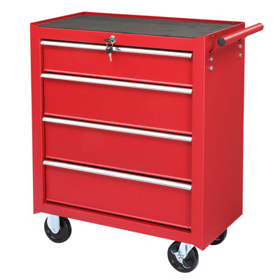 Scarlett W -Drawer Steel Bottom Rollaway Chest with Wheels