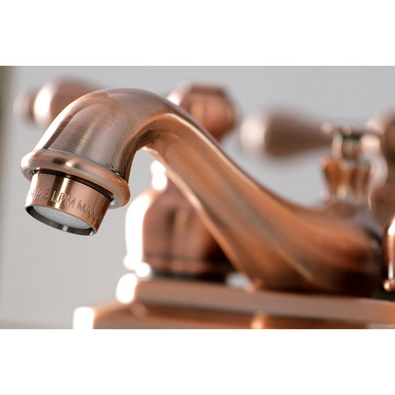 Elizabeth Centerset Bathroom Faucet with Drain Assembly, Antique Copper