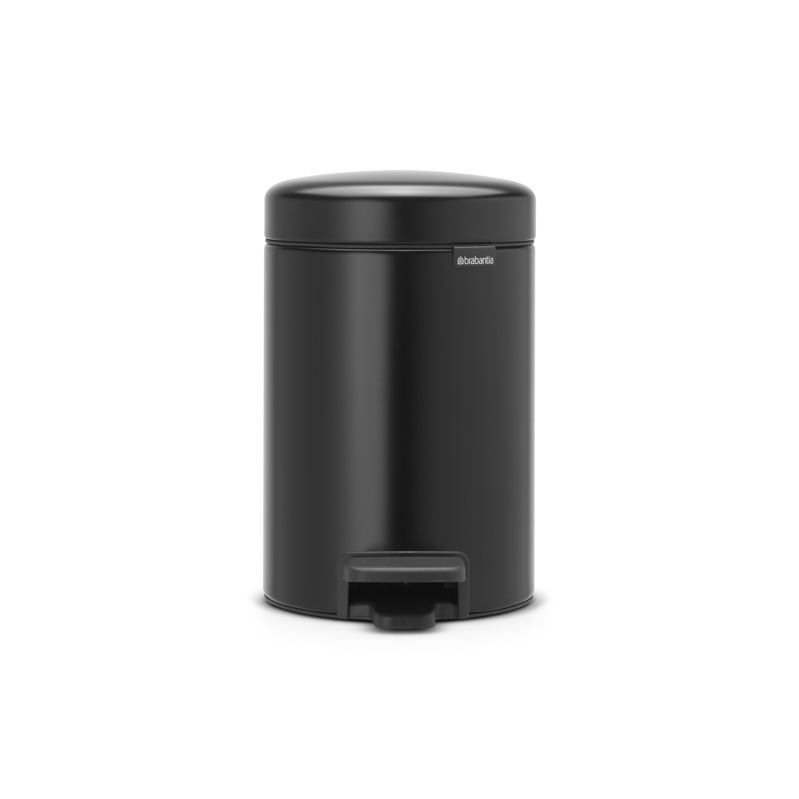 Brabantia NewIcon Step On Trash Can, 0.8 Gallon (3 Liter), Matte Black