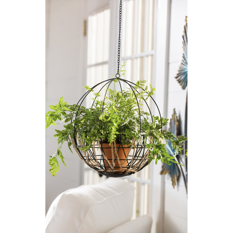 Pot à fleurs suspendu intérieur / extérieur en métal