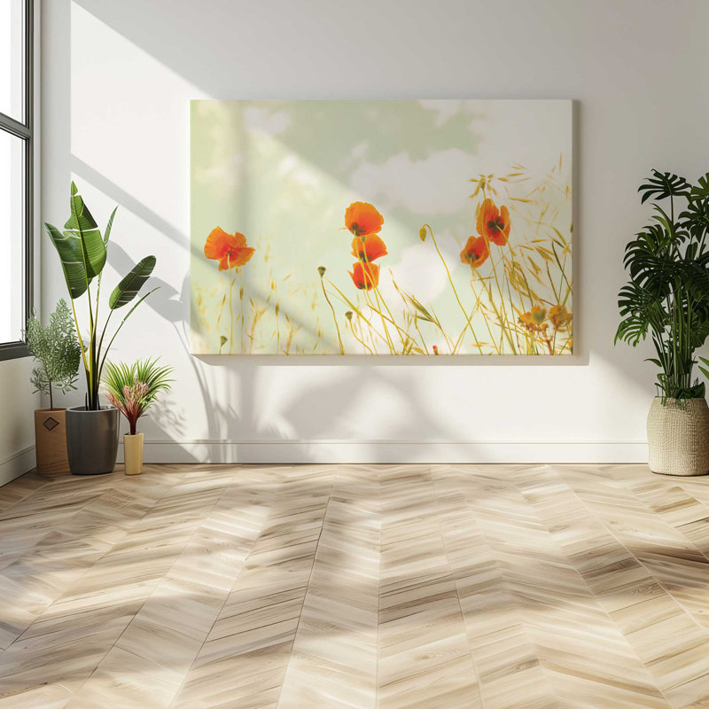 «Gentle Poppy Breeze», grande impression sur toile, H 40 po x l 60 po