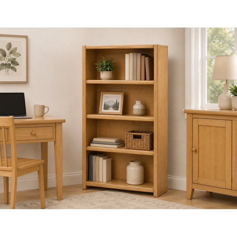 McKaylah Bookcase, European Dusty White, (3 Shelf) 60” H x 32” W x 13” D