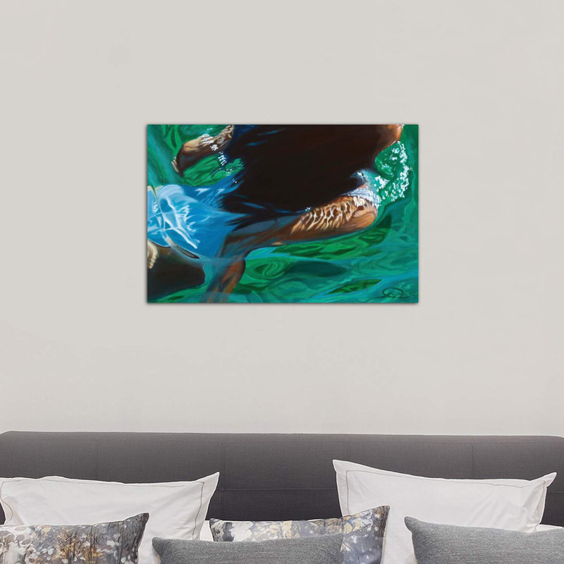 «Agia Anna» par antoine renault - reproduction d'art, H 18 po x l 26 po x P 1,5 po, Toile tendue