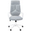 Chaise de bureau contemporaine contemporaine, avec fonction pivotante, chaise moderne gris blanc avec hauteur réglable, métal maillé, convient au travail sur ordinateur