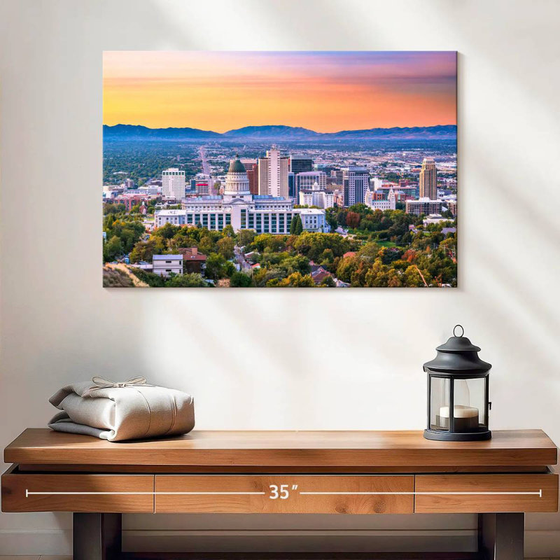 Nicci Salt Lake City Landscape, 16" H x 24" W