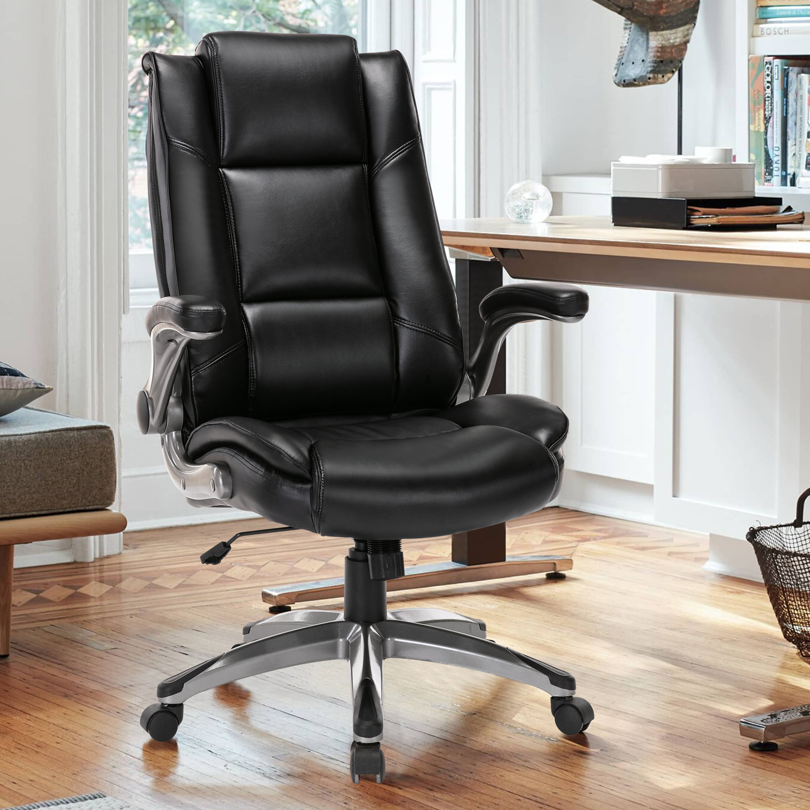 Marisol High Back Ergonomic Executive Chair The Twillery Co. Upholstery Color: Black