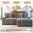 Milbrey 2-Piece Corduroy Modular Sectional with Pillow Back-2011520418-1947813342