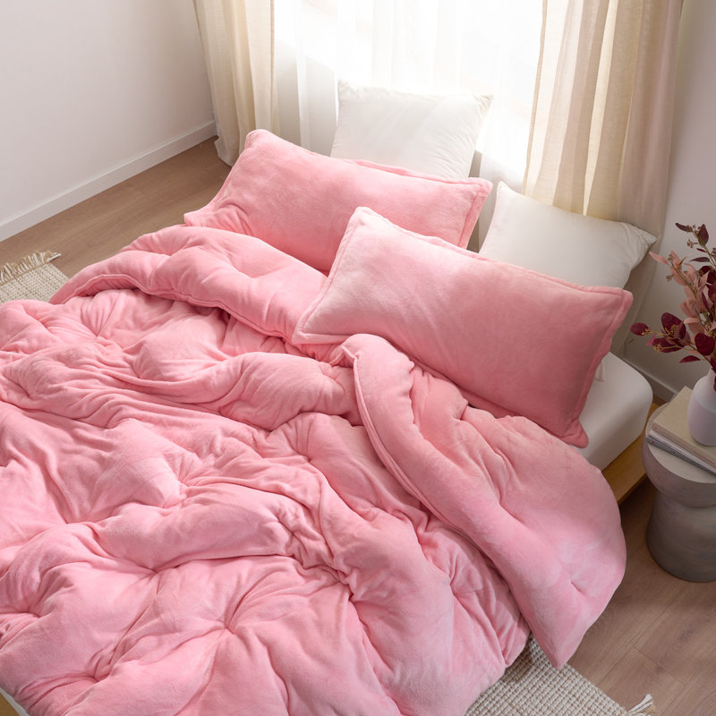 Thicker Than Thick - Coma Inducer® Alaskan King Comforter Set - Standard Plush Filling - Cool Pink, Alaskan King