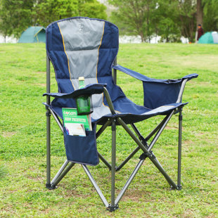 Portable Folding Chair, Canopy Lounge Chair with Sunshade for Camping,  Collapsible Anti-Slip Padded Oxford Cloth Portable Stool with Cup Holder  for Beach, Hiking, Fishing, Gardening, Picnic, Black 