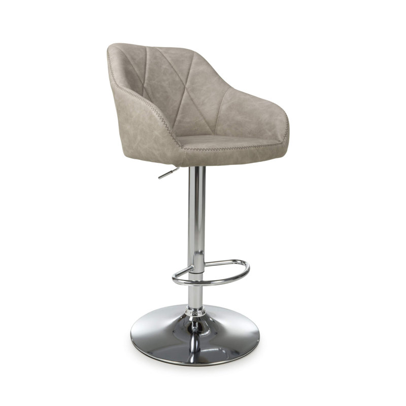 Clabo Swivel Upholstered Adjustable Height Counter Stool, Mink