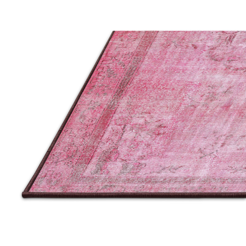 Tapis floral en laine rose clair, Rectangle 8 pi x 12 pi