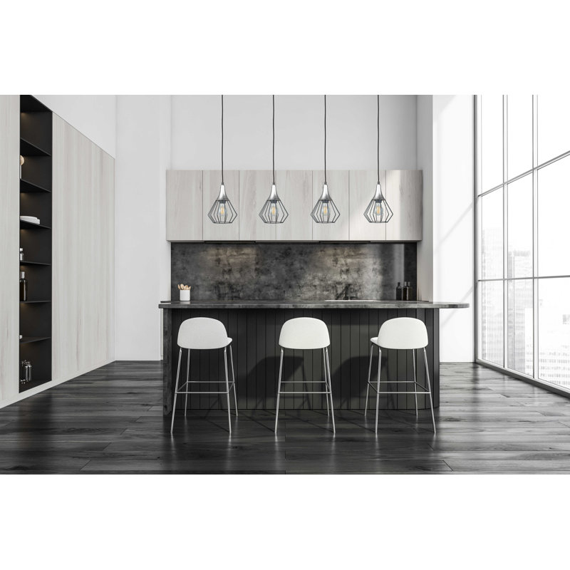 Yaelle 4 - Light Kitchen Island Pendant, Black/Silver