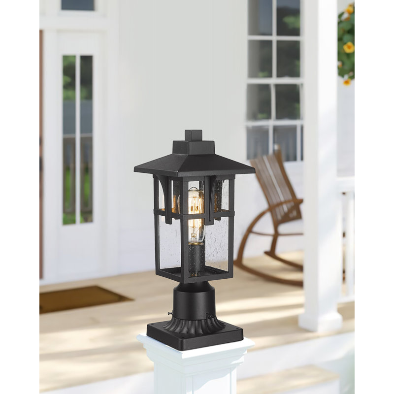 Luminaire à fixation sur pilier fixe 1 lumière H 14 po (ensemble de 2)