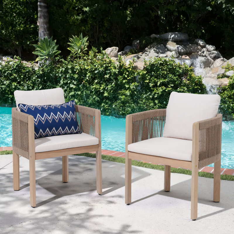 Chaise de patio d'extérieur avec coussins Coleon