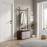 Elegant Black Walnut  Storage Hallstand