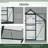 6.2'X8.3'X6.6' Gray Outdoor Aluminum Walk-In Polycarbonate Greenhouse