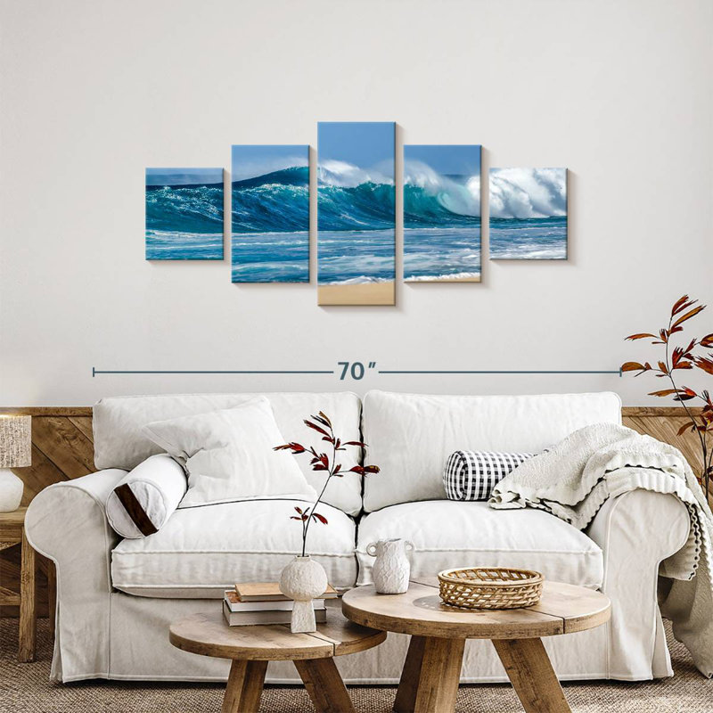  «Breaking Sea Waves», H 24 po x l 55 po