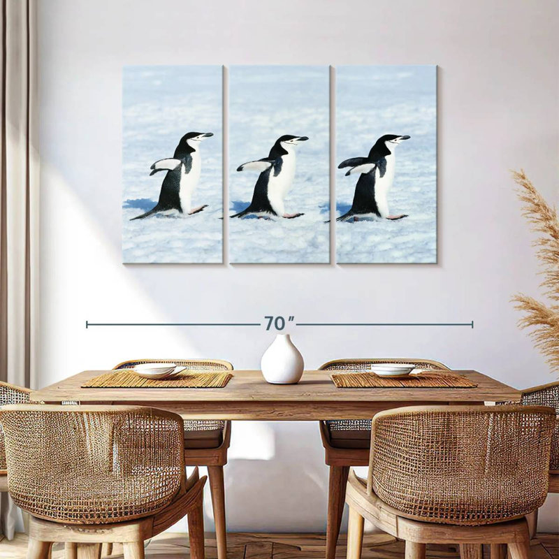 Winter Penguins, 36" H x 57" W