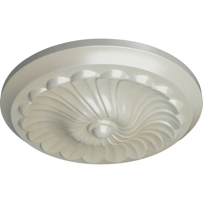 Médaillon de plafond H 12,25 po x l 12,25 po x P 2,25 po, Bleu Flash