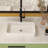Elegant Design 24X14 Ceramic Rectangular Bathroom Sink - White, Stain-, For Multiple Locations Sleek Vessel Stain , All Areas