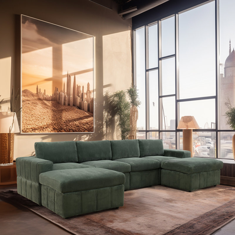 Arinola 132'' Corduroy Sofa