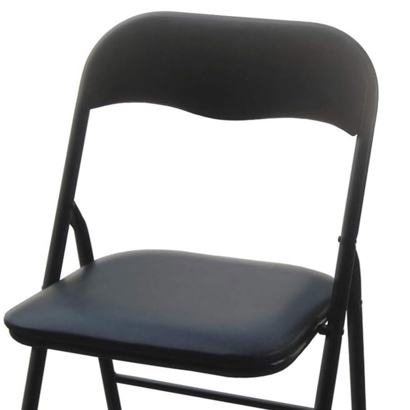Plastic Development Group 34 Inch Card Table and 4 Chair Furniture Set, Black