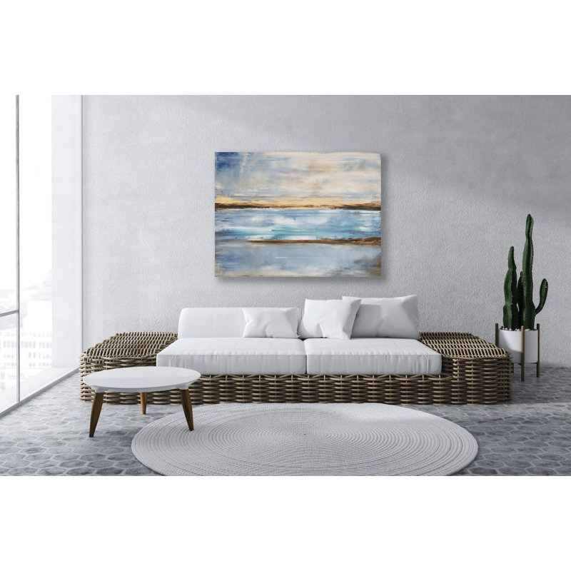 Crystal Blue - Artist Enhanced Canvas Print, Black Framed Canvas, 25.5" H x 31.5" W x 1.75" D