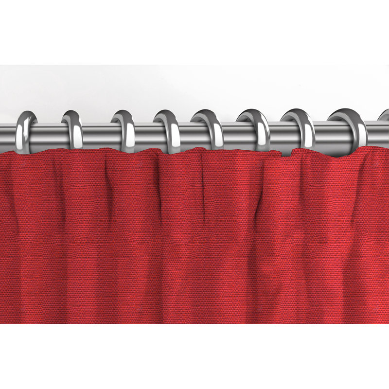 Calijah Blackout Curtain Pair, Width 167 x Drop 228cm, Red