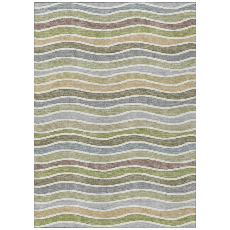 Machine Washable Indoor/Outdoor Chantille ACN2333 Stripes Rug, Rectangle 2'6" x 3'10"