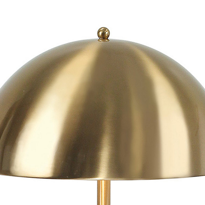 Aria Metal Table Lamp, Brass/Beige