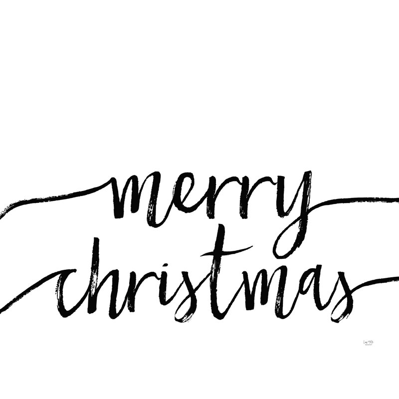 «Merry Christmas» par Lux + Me Designs - impression sur toile tendue, L 24 po x H 18 po