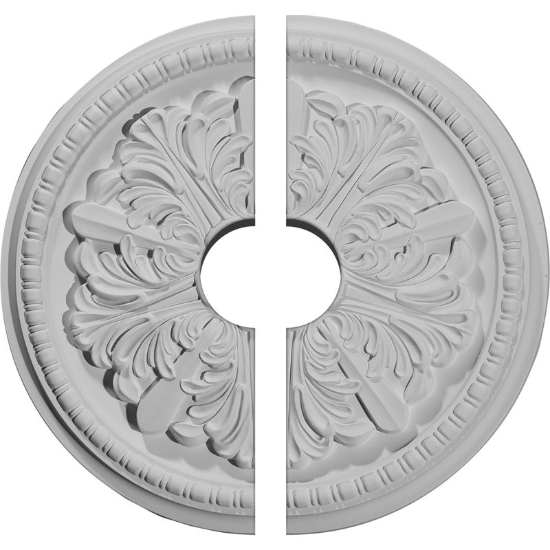 Médaillon de plafond Endurathane Swindon, 16 pi 7/8 po x P 3 1/2 po x P 1 1/2 po (convient aux auvents jusqu'à 3 1/2 po), deux pièces, apprêté en usine