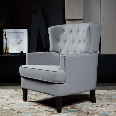 Gustavo Upholstered Wingback Chair