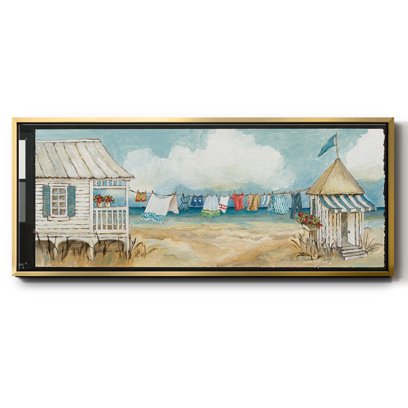 Fresh Laundry I- Framed Canvas, 8" H x 20" W