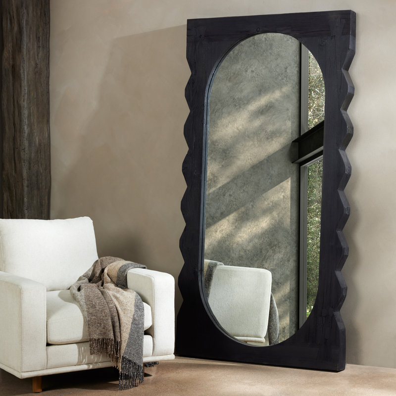 Aldrik Flat Beveled Mirror, Black