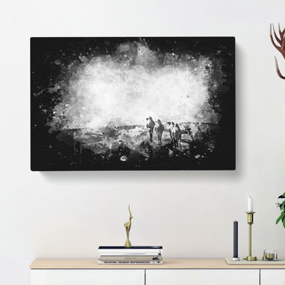 Camels on the Move - Wrapped Canvas