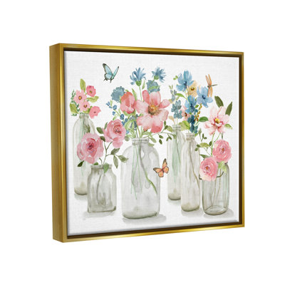 " Pink & Blue Flowers "