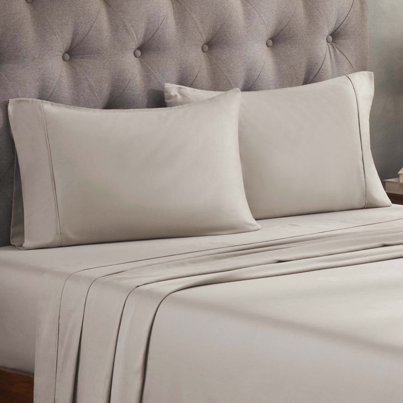 Light Grey Egyptian Cotton Full Deep Pocket Bed Sheet Set